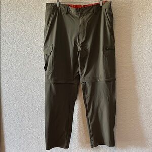 Men's Flatwood Thread Green Hiking/Fishing Cargo Pants Size XL